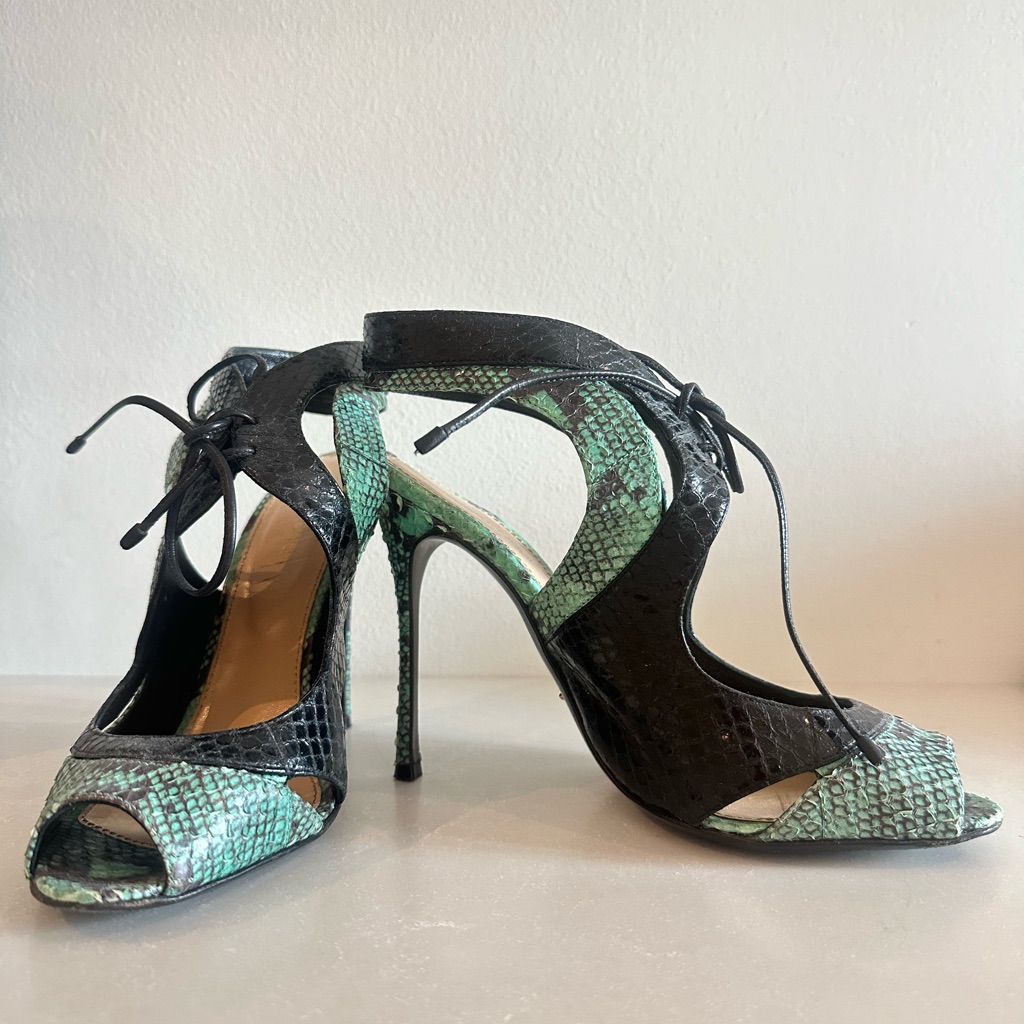 Sergio Rossi Python Pumps Size 38/ Us 8